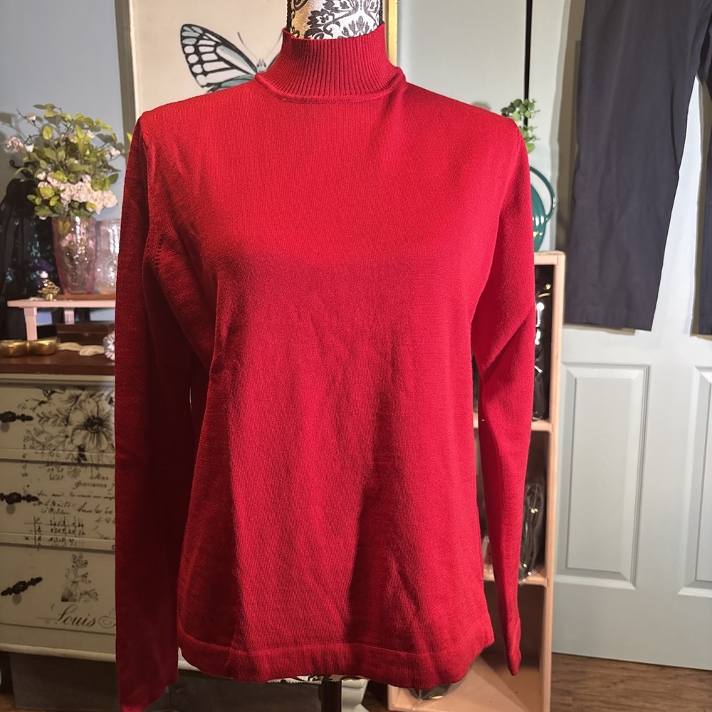 Lord‎ And Taylor Merino Wool Red Sweater Sz XL. Christmas
